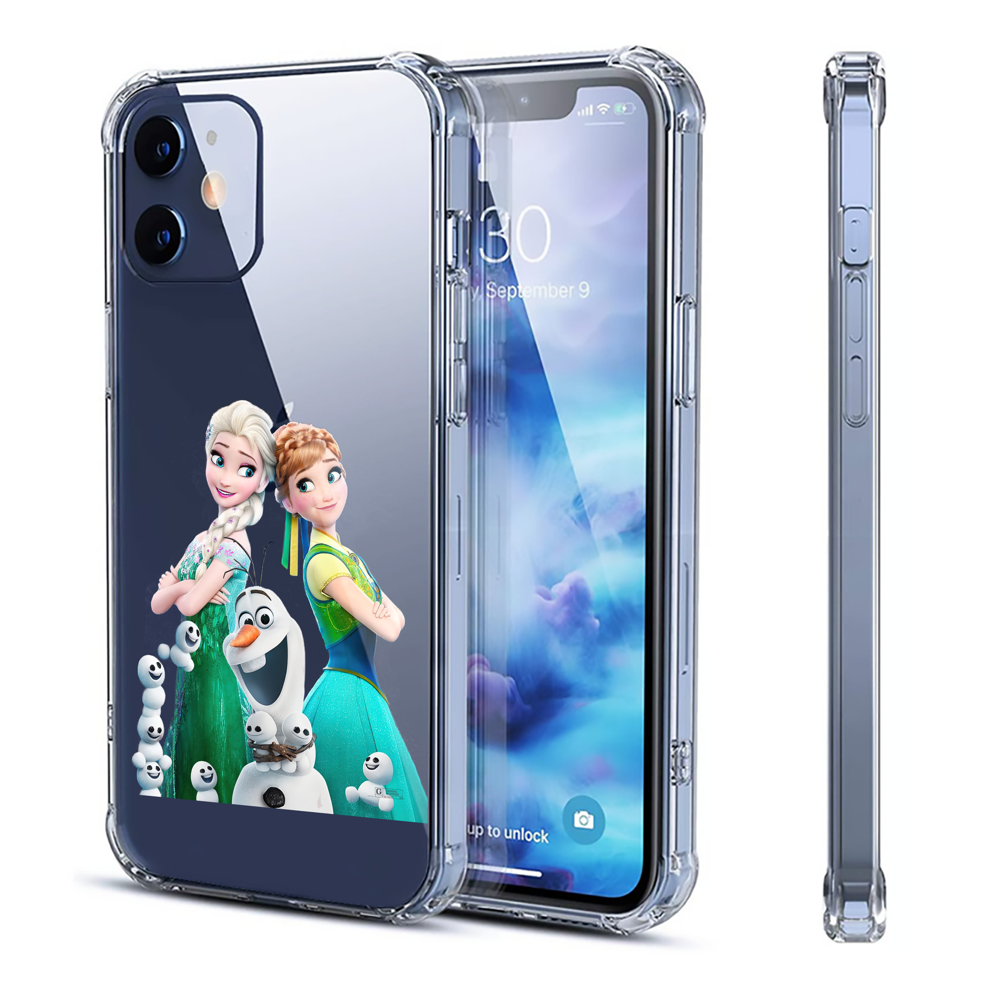 （画像用） アナと雪の女王 アンナ エルサ Frozen Anna Elsa 【iPhone 12シリーズ対応】透明スマホケース（クリアソフトケース）